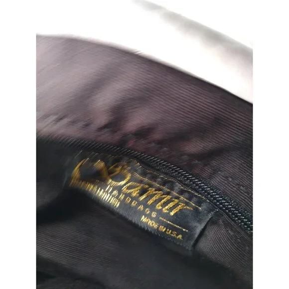 Samir Vtg HandBag White Bright Color Block Zigzag Prints Leather Hinged Purse - Picture 11 of 12